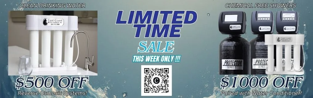500 dollars off reverse osmosis, 1000 off paired with whole home conditioner